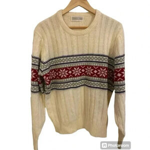 Anderson Little Mens Vintage Faire Isle Pullover Crewneck Sweater
